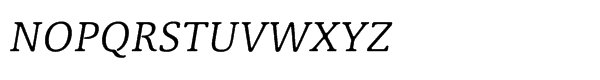 Classic XtraRound Std Light Italic Font UPPERCASE