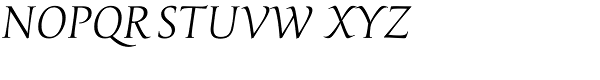 Classica Light Italic Font UPPERCASE