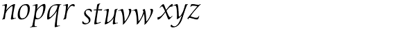 Classica Light Italic Font LOWERCASE