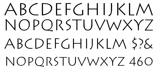 Classic Font LOWERCASE