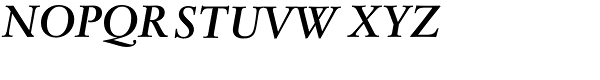 Classical Garamond Bold Italic Font UPPERCASE