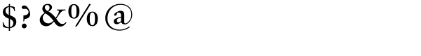Classical Garamond Bold Font OTHER CHARS