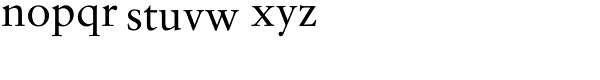 Classical Garamond Font LOWERCASE