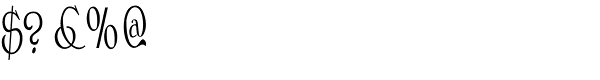 Clementhorpe Condensed Font OTHER CHARS