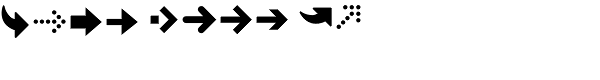 ClickBits Arrows 1 Font OTHER CHARS
