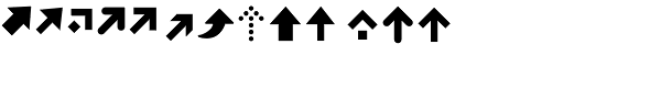 ClickBits Arrows 1 Font UPPERCASE