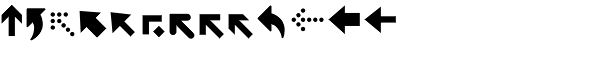 ClickBits Arrows 1 Font UPPERCASE