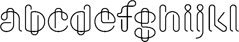 Clip Light Font LOWERCASE