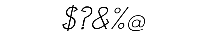 Clocker Italic Font OTHER CHARS
