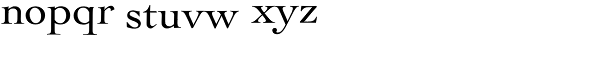 Cochin URW D Roman Font LOWERCASE