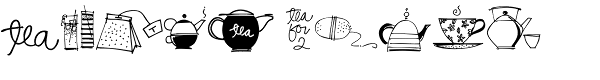 Coffee Tea Doodles Font LOWERCASE
