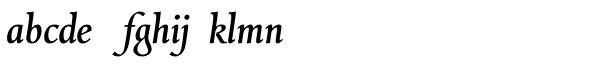 Combi Italic Medium Font LOWERCASE