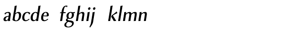 Combi Sans Medium Oblique Font LOWERCASE