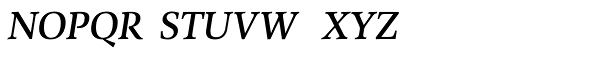 Combi Serif Medium Oblique Font UPPERCASE