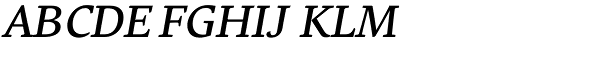 Comenia Serif Pro Italic Font UPPERCASE