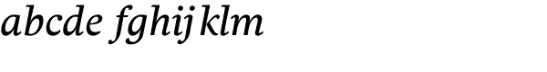 Comenia Serif Pro Italic Font LOWERCASE