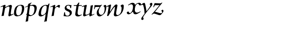 Comenius BQ-Italic Font LOWERCASE