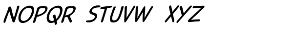 Common Comic Italic Font LOWERCASE