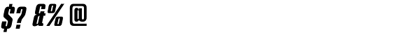 Compact Bold Italic Font OTHER CHARS