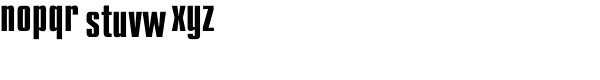 Compact Bold Font LOWERCASE