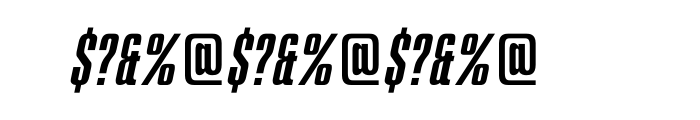 Compact Oblique OT Font OTHER CHARS