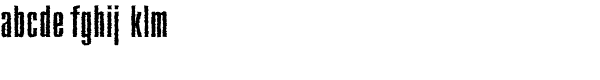Compact Rough Font LOWERCASE