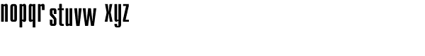 Compact Font LOWERCASE