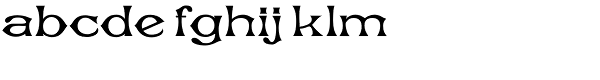 Concave Extended Normal Font LOWERCASE