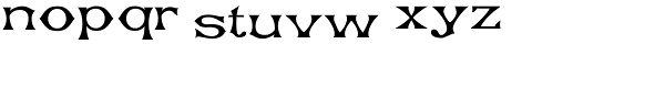 Concave Extended Normal Font LOWERCASE