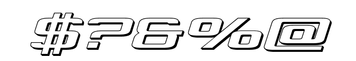 Concielian 3D Semi-Italic Font OTHER CHARS