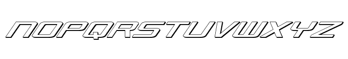 Concielian Jet 3D Italic Font UPPERCASE