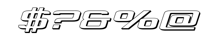 Concielian Jet 3D Semi-Italic Font OTHER CHARS