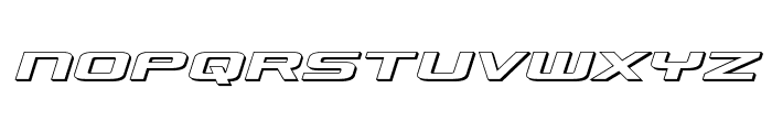 Concielian Jet 3D Semi-Italic Font LOWERCASE