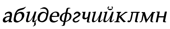 Constantin Italic Font LOWERCASE