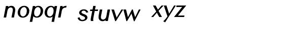 Contax Sans 76 Bold Italic Font LOWERCASE