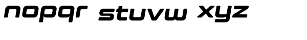 Controller Five Oblique Font LOWERCASE
