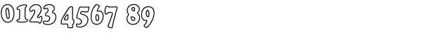 Cooper Black EF Bold Condensed Outline Font OTHER CHARS