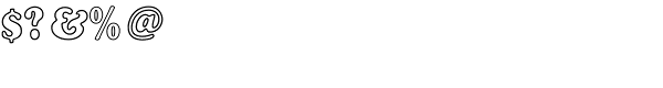 Cooper Black EF Bold Condensed Outline Font OTHER CHARS