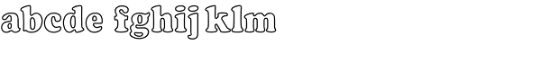 Cooper Black EF Bold Condensed Outline Font LOWERCASE