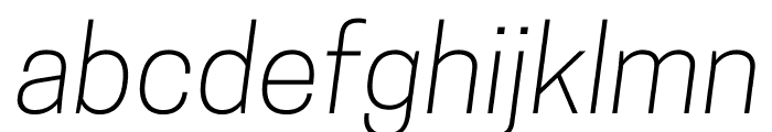CooperHewitt-LightItalic Font LOWERCASE