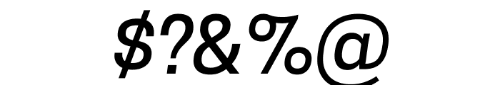 CooperHewitt-MediumItalic Font OTHER CHARS