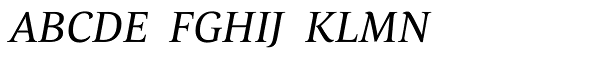 Corda Italic Font UPPERCASE