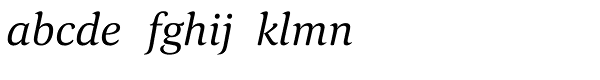 Corda Italic Font LOWERCASE