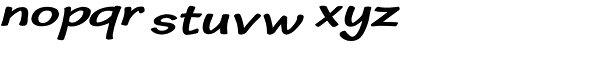 Cordin Bold Expanded Oblique Font LOWERCASE
