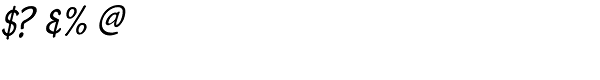Cordin Condensed Oblique Font OTHER CHARS