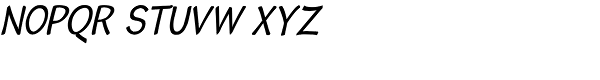 Cordin Condensed Oblique Font UPPERCASE