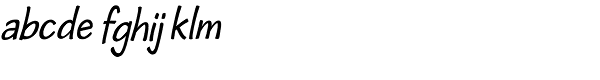 Cordin Condensed Oblique Font LOWERCASE
