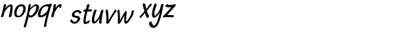 Cordin Condensed Oblique Font LOWERCASE