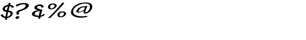 Cordin Expanded Oblique Font OTHER CHARS