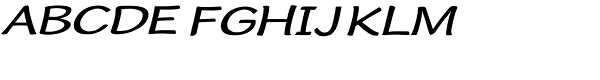 Cordin Expanded Oblique Font UPPERCASE